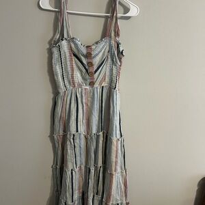 Striped Multicolor Sleeveless Dress
